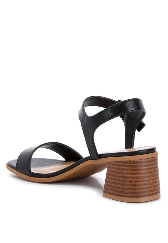 Varya Stacked Heel Sandals