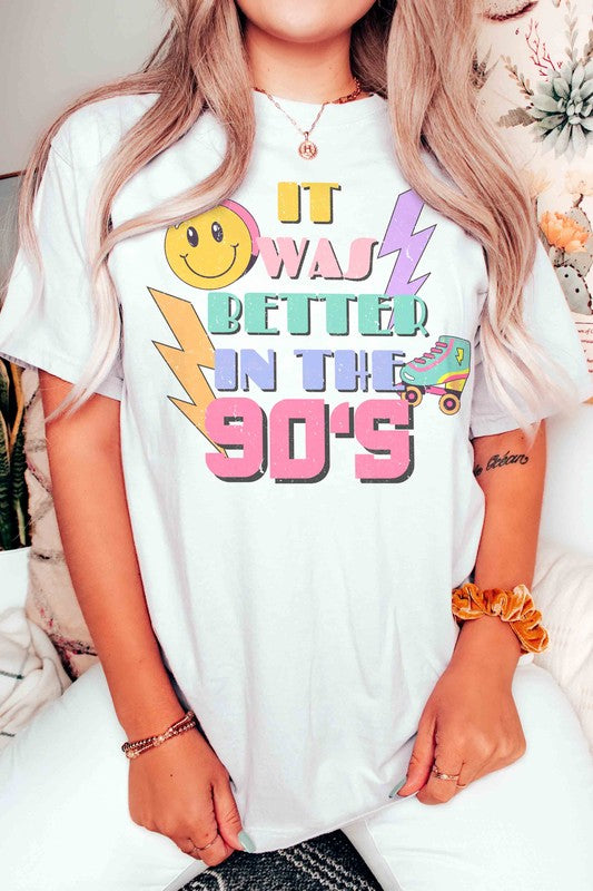 IT WAS BETTER IN THE 90'S GRAPHIC T-SHIRT