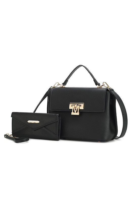 MKF Hadley Satchel Bag with Wristlet by Mia K