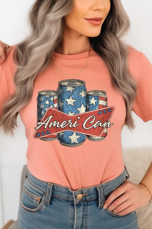 Ameri Can 4th Of July Graphic T Shirts